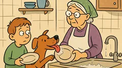Vic: Vnuk vpraša babico: je posoda čista?