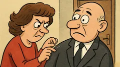 Vic: Žena bolezensko ljubosumna pregleduje moževo obleko