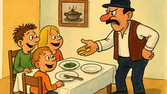 Vic: Piročanec pri zajtrku reče otrokom