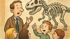 Vic: V muzeju vodič vpraša otroke o dinozavrih