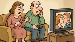 Vic: Žena in mož gledata televizijo…