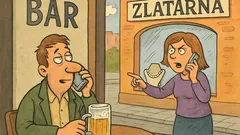 Vic: Žena pokliče moža: 'Kje si, idiot?'