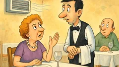 Vic: V restavracijo vstopi gospa...