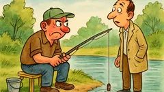 Vic: Sprehajalec vpraša ribiča: zakaj živčni?