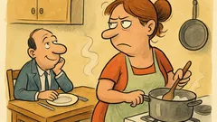 Vic: Mož: Draga, sem ti kdaj pohvalil kuhanje?