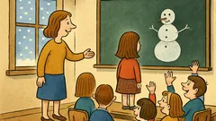 Vic: Učiteljica reče: Zunaj lepo sneži…