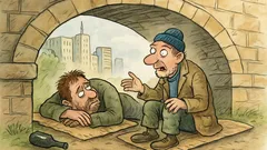 Vic: Pod mostom ležita dva brezdomca