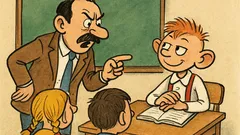 Vic: Učitelj vpraša Hurvínka: koliko las?