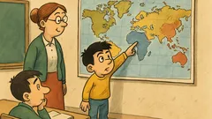 Vic: Učiteljica pokliče Muja pred zemljevid