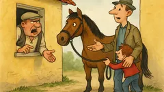 Vic: Kmet pripelje konja na semenj