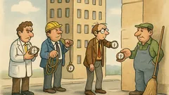 Vic: Kemik, inženir, fizik in trgovec merijo stavbo