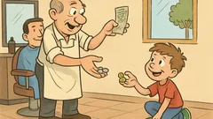 Vic: Mali Ivica vstopi v brivnico…