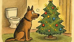 Vic: Volčjak gleda jelko in vzdihne...