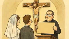 Vic: V neki cerkvi pod križem piše…