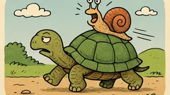 Vic: Veš, kaj reče polž na želvi?