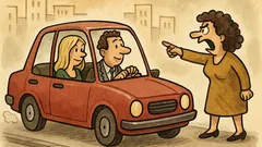 Vic: Ko moški pelje ljubico z ženininim avtom