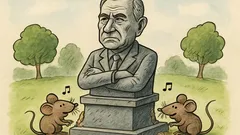 Vic: Dve miški 30. marca glodeta kip