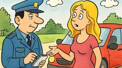 Vic: Policist ustavi blondinko in piše kazen