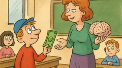 Vic: Učiteljica vpraša: denar ali možgani?