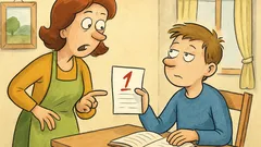 Vic: Mama vpraša sina o testu