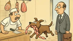 Vic: V mesarijo priteče pes po klobase