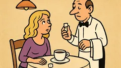 Vic: Plavolaska že tretjič pokliče natakarja