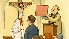 Vic: V cerkvi napis zakrijejo ob porokah