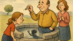 Vic: Družina pride do vodnjaka želja