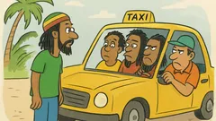 Vic: Štirje Jamajčani vstopijo v taksi