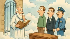 Vic: Trije prijatelji pridejo k nebeškim vratom…