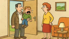 Vic: Mož pride po otroka v vrtec...