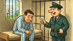 Vic: Zapornik klavrno sedi v svoji celici