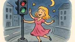 Vic: Zakaj plavolaska pleše okoli semaforja?