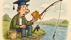 Vic: Študent ujame zlato ribico...