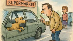 Vic: Ostani! sem rekel psu v avtu