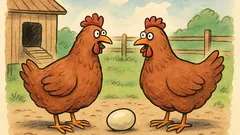 Vic: Na dvorišču se pogovarjata dve kokoški