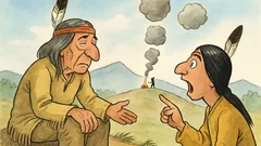 Vic: Stari Indijanec uči brati dimne signale