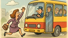 Vic: Ženska teče za avtobusom in kriči