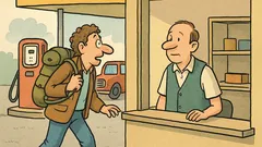 Vic: Popotnik skozi čas vstopi na bencinsko črpalko