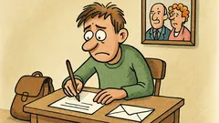 Vic: Študent v škripcih piše pismo staršem