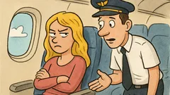 Vic: Blondinka na letalu sede k oknu