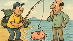 Vic: Mujo pride na morje z odojkom