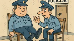 Vic: Greta dva policista po ulici...