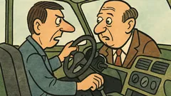 Vic: Direktor v avtu sprašuje voznika...