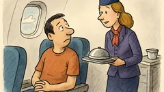 Vic: Stevardesa vpraša: Bi želeli večerjo?