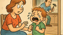 Vic: Objokan deček priteče k mami…