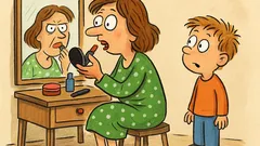 Vic: Ati, zakaj se teta Sara liči?