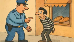 Vic: Policist ujame lopova pred pekarno