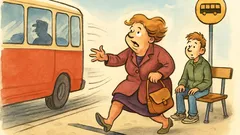 Vic: Gospa teče za avtobusom—trojka?