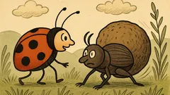 Vic: Gre pikapolonica po travniku…